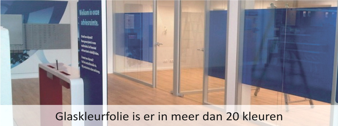 Glaskleurfolie is er in meer dan 20 kleuren